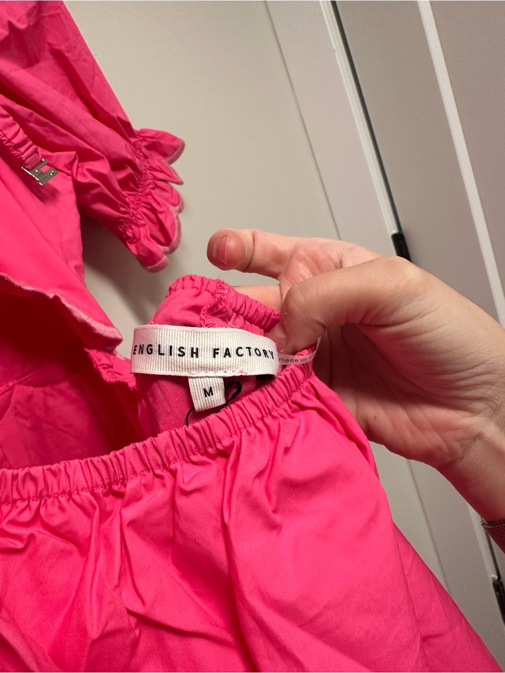 English Factory Hot Pink Off-Shoulder Dress - NWT - Picture 2 of 4